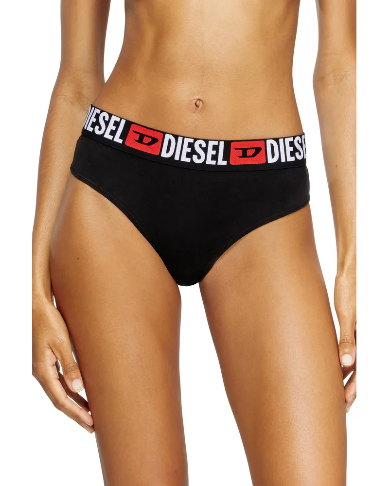 Diesel String mit Logo-Bund im Dreierpack - Strings - Damen - Schwarz Schwarz