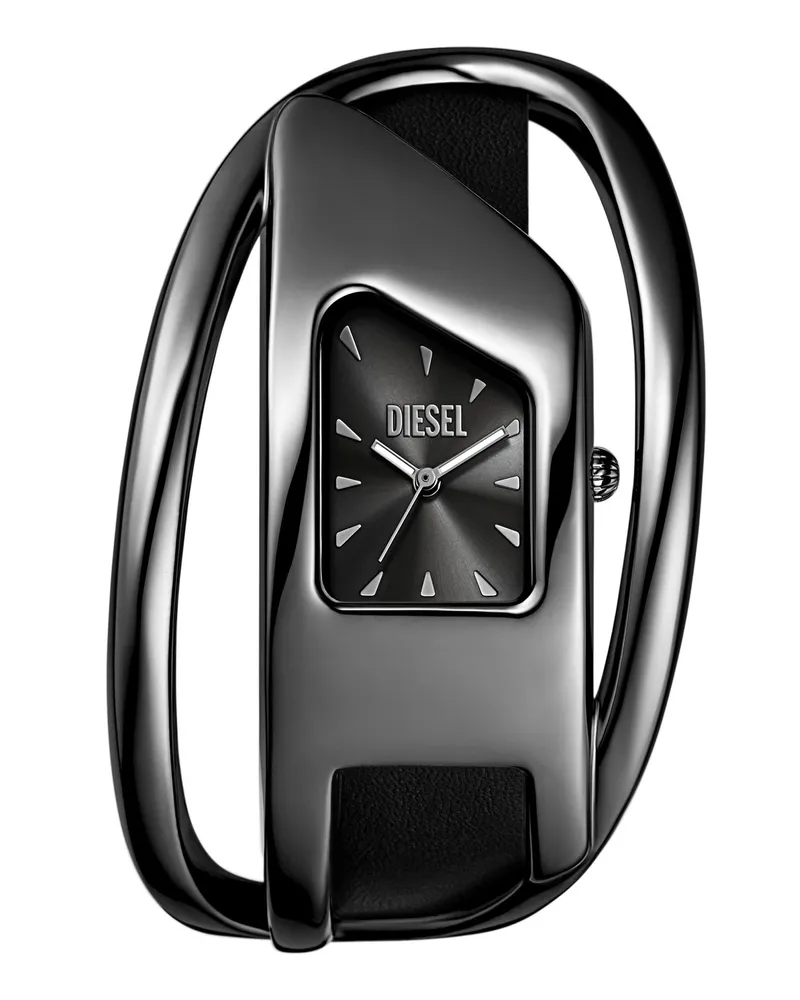 Diesel Wrap-D Schwarze Lederuhr - Uhren - Damen - Schwarz Schwarz