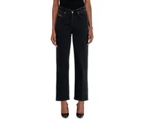 Regular Jeans High Waist 1981 D-Went, Schwarz/Dunkelgrau, Knopfverschluss