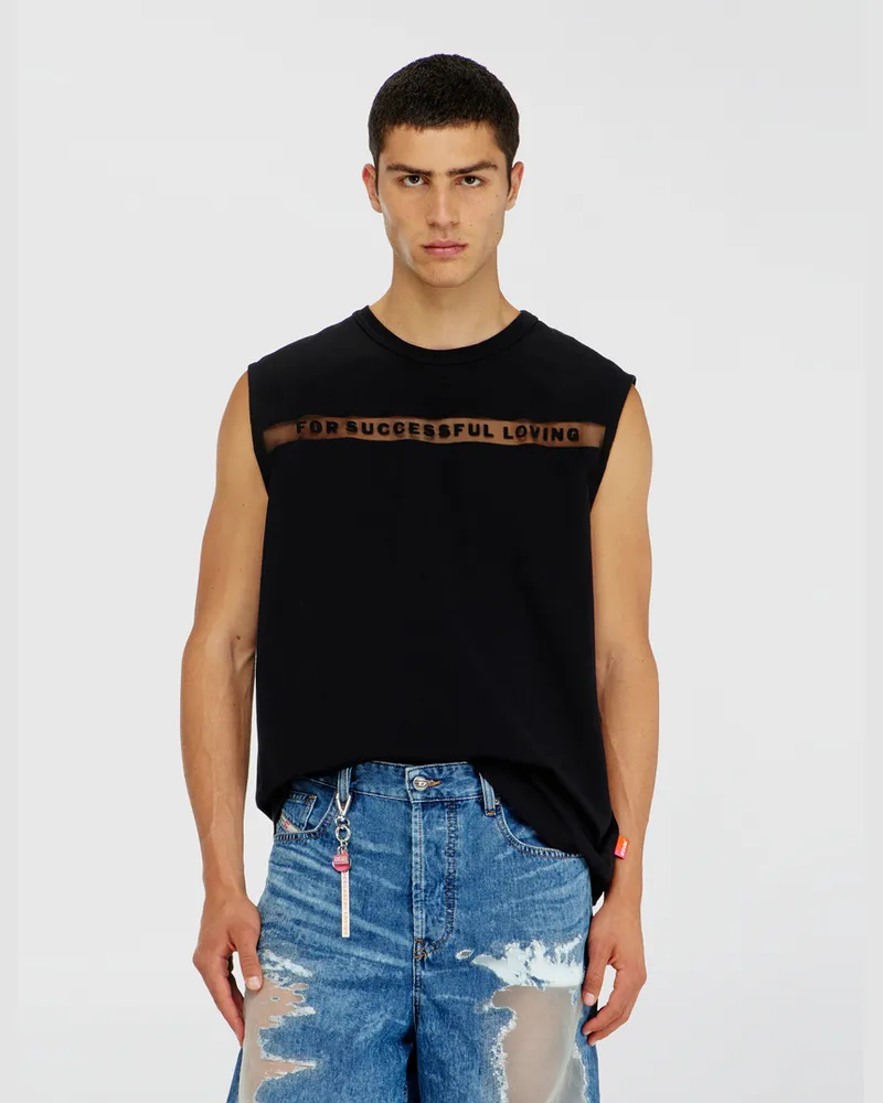Diesel Tanktop mit For Successful Loving Logo - T-Shirts - Unisex - Schwarz Schwarz