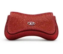 Play-Mini Crossbody-Tasche mit Kristall - Schultertaschen - Damen - Rot