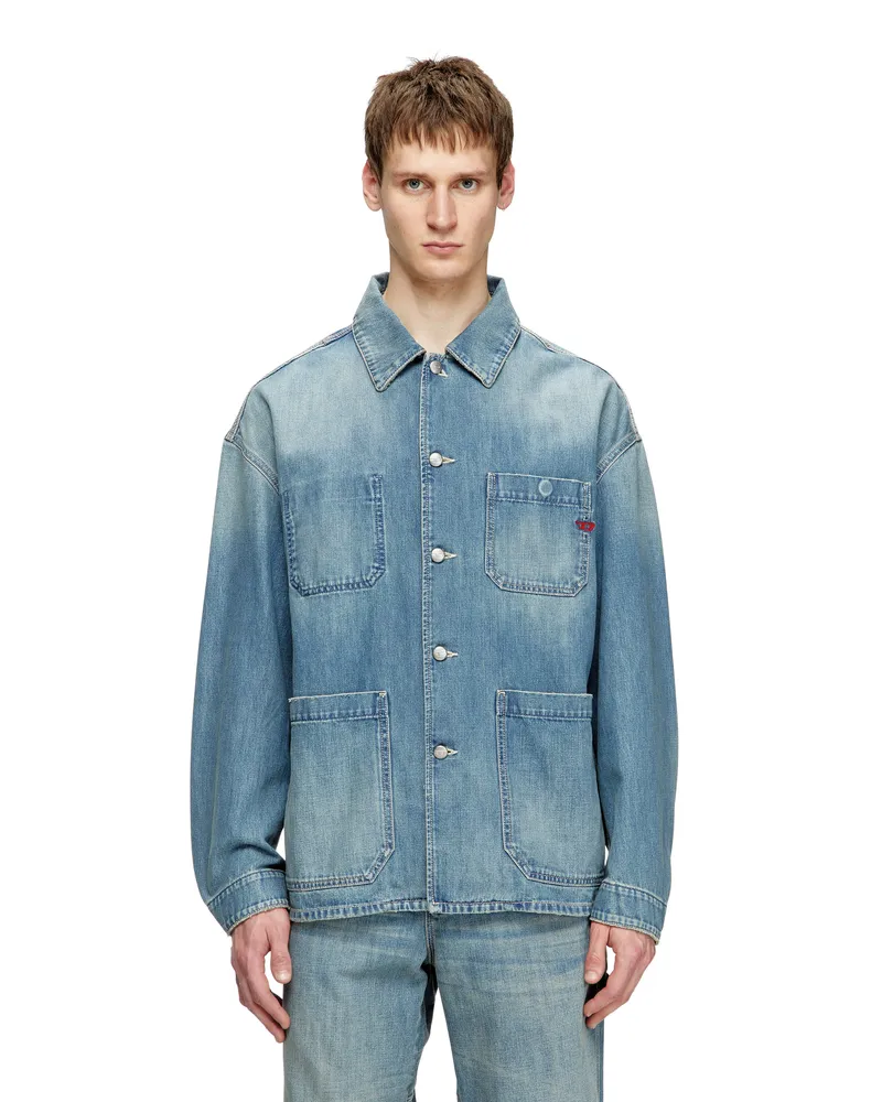 Diesel Utility-Jacke aus Denim - Denim jacken - Unisex - Blau Blau
