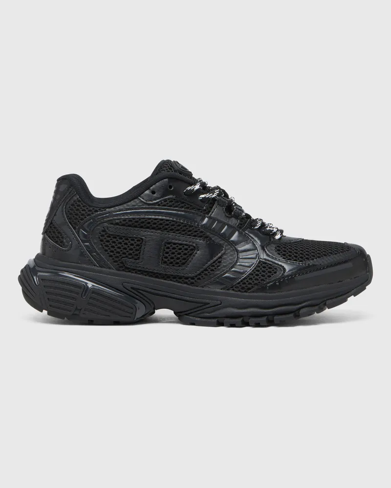 Diesel S-Pro-V-Dense-Einfarbige Sneakers aus Mesh mit Oval D-Logo - Sneakers - Damen - Schwarz Schwarz
