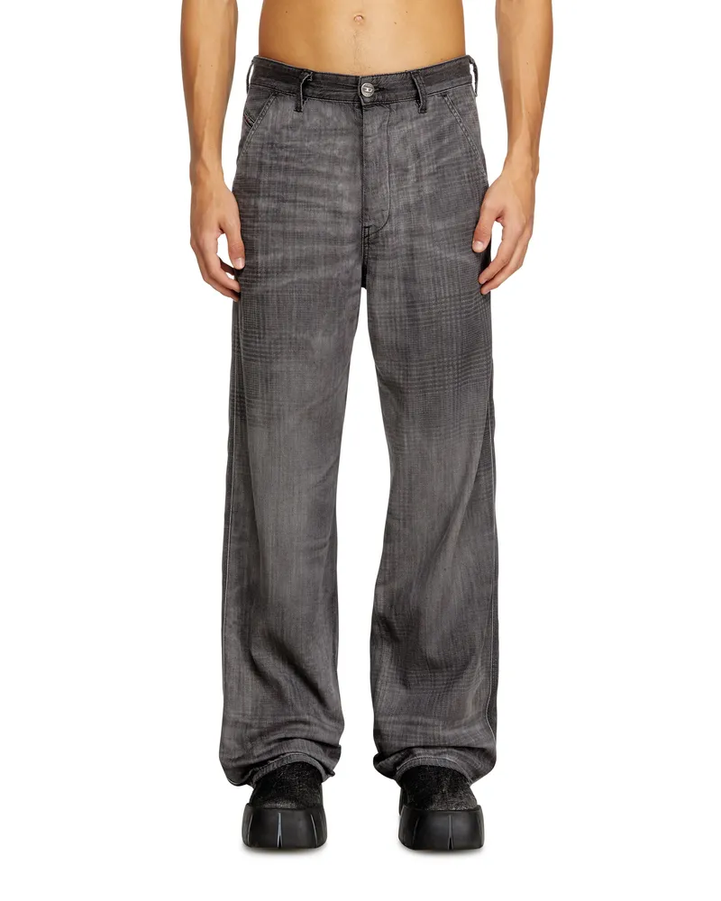 Diesel Regular Jeans Regular Waist D-Phant-chino, Grau, Knopfverschluss Grau