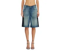 Bermuda-Jeansshorts in Kontrastwaschungen - Kurze Hosen - Damen - Blau
