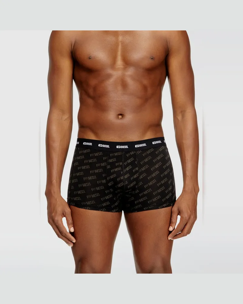 Diesel Retropants im Dreierpack mit stilisiertem Logo - Boxershorts - Herren - Schwarz Schwarz