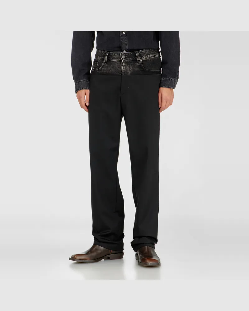 Diesel Hose mit Denim- und Tailoring-Elementen - Hosen - Herren - Schwarz Schwarz