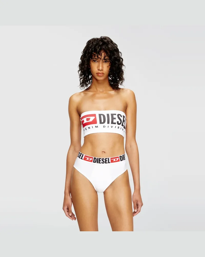 Diesel Trägerloser BH mit Maxi-Logo - BHs - Damen - Weiss Weiss