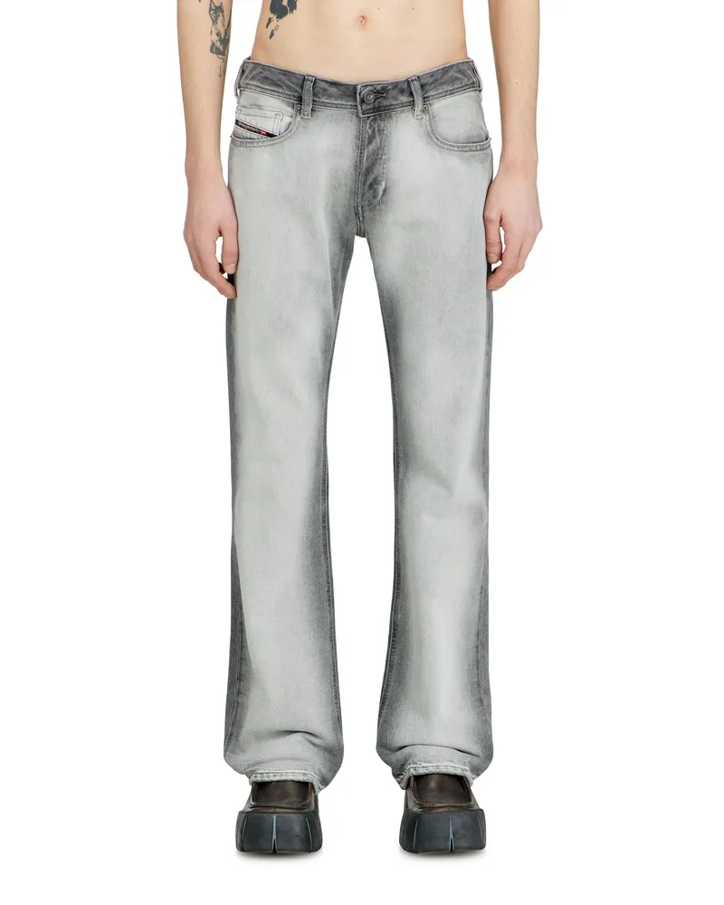 Diesel Bootcut Jeans Low Waist 2007 Zatiny, Grau, Knopfverschluss Grau