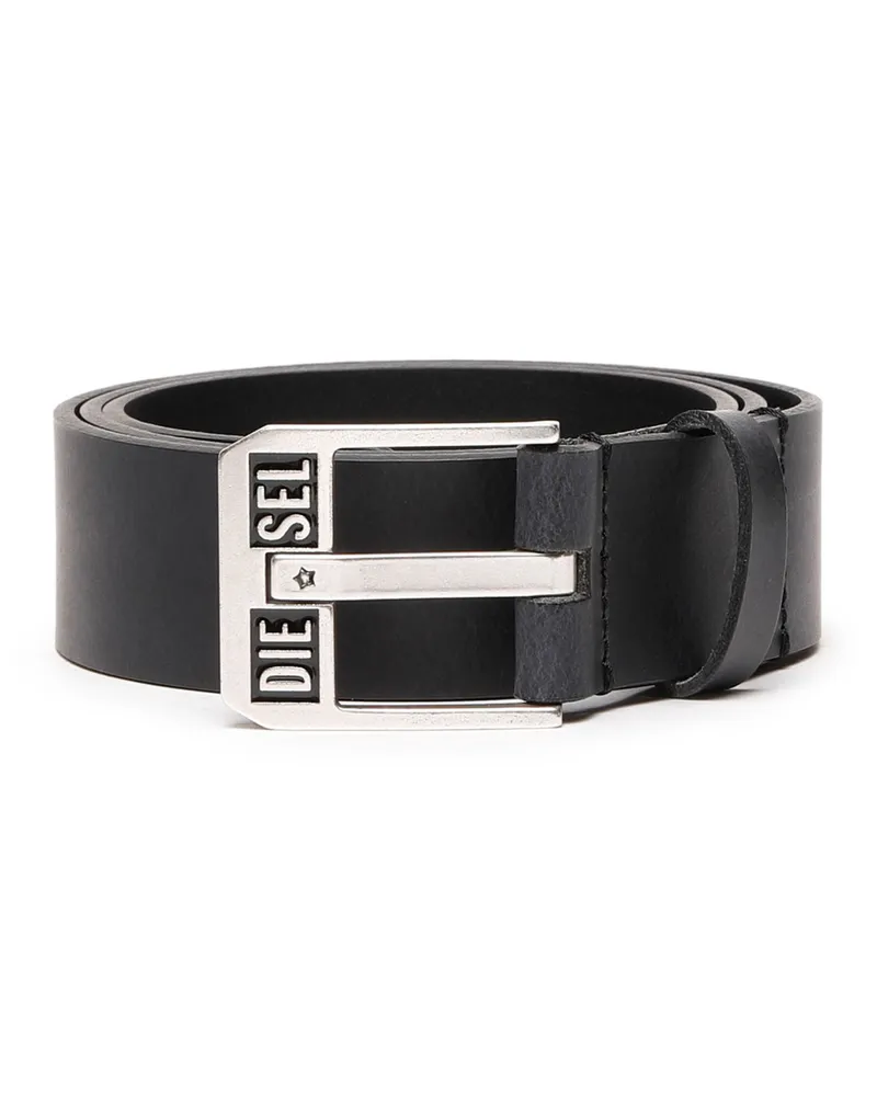 Diesel 3.9cm Gürtel aus Leder mit Sternen-Logo-Schließe - Gürtel - Herren - Blau Blau