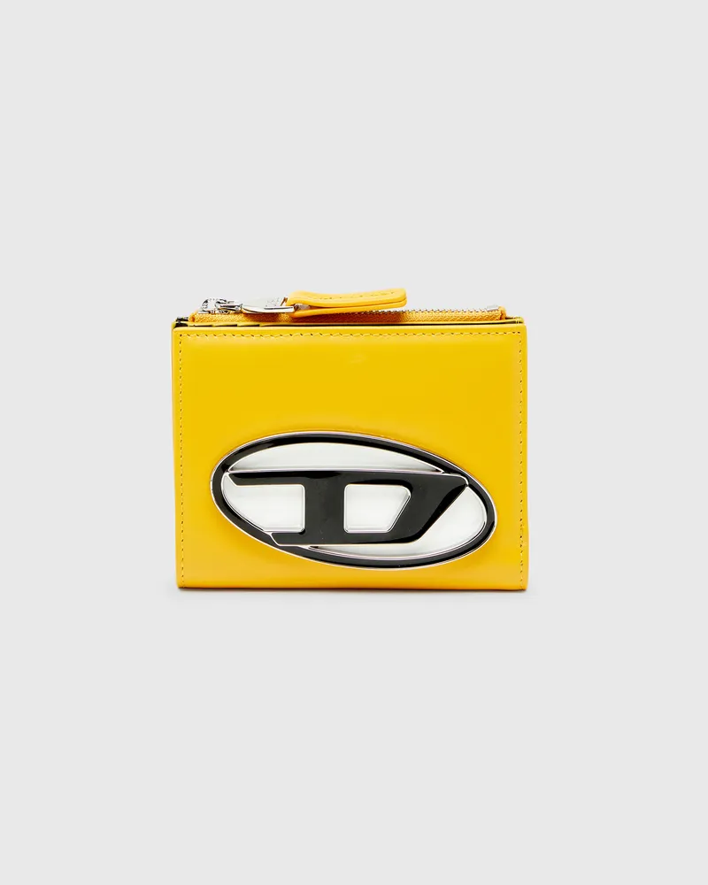 Diesel Kleines Faltportemonnaie aus Leder - Kleine Portemonnaies - Damen - Gelb Gelb
