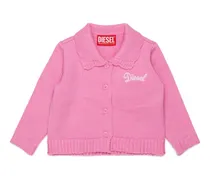 Cardigan mit Kaschmiranteil und Muschelkragen - Strickwaren - Damen - Rosa