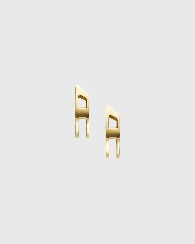 Diesel Creolen-Ohrringe aus goldfarbenem Edelstahl - Ohrringe - Unisex - Gold Gold