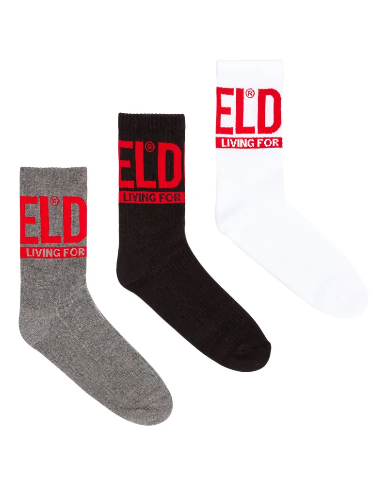 Diesel Socken im Dreierpack mit Diesel-Logo - Socken - Herren - Bunt Bunt