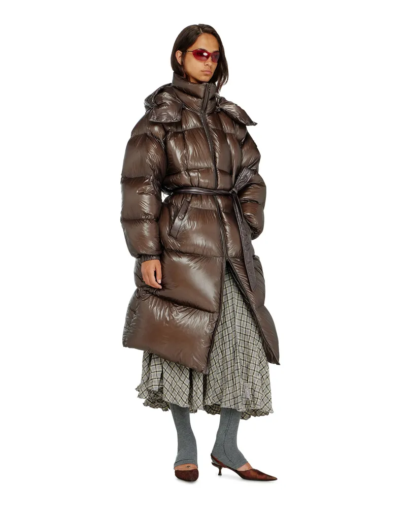 Diesel Daunen-Steppmantel aus ultraleichtem Ripstop - Winterjacken - Damen - Braun Braun