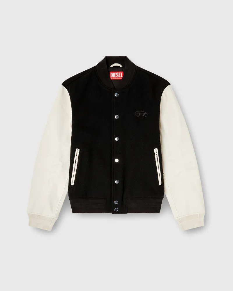 Diesel Bomberjacke aus Wollmischung und Leder - Lederjacken - Herren - Bunt Bunt