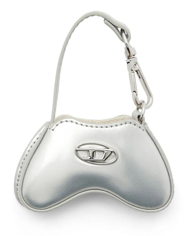 Diesel Glänzender Taschenanhänger mit Spiegel - Charms und Schlüsselanhänger - Damen - Silber Silber