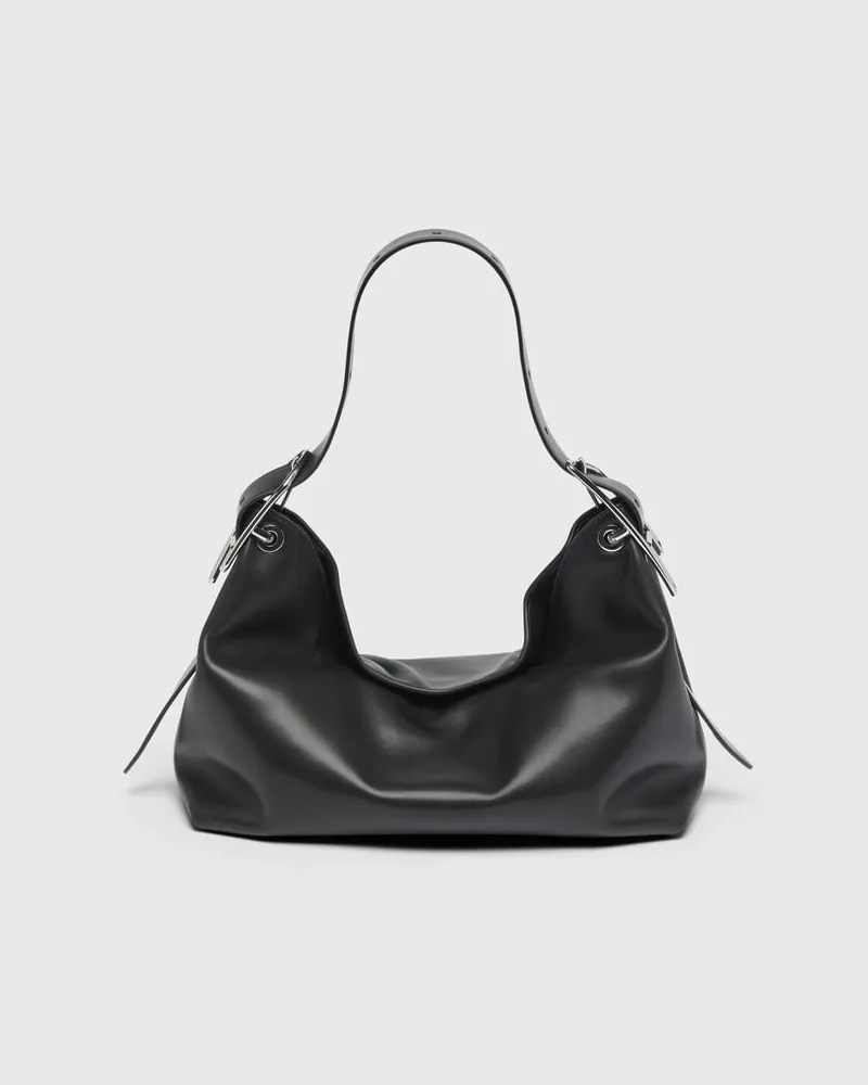 Diesel D-Line-Leder-Schultertasche - Schultertaschen - Damen - Schwarz Schwarz