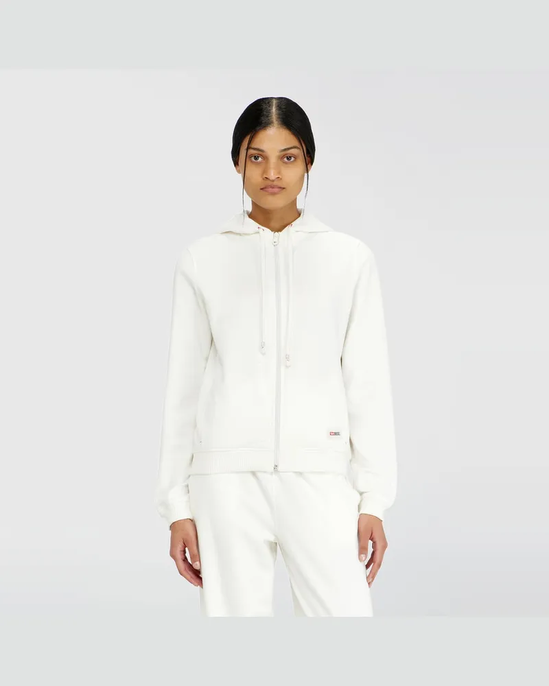 Diesel Kapuzenpullover aus aufgerauter Baumwollmischung - Oberteile - Damen - Weiss Weiss