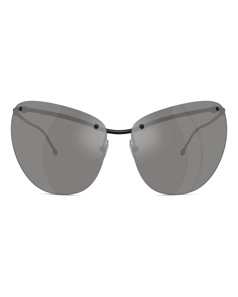 Diesel Sonnenbrille in Wraparound-Form - Sonnenbrille - Unisex - Grau Grau