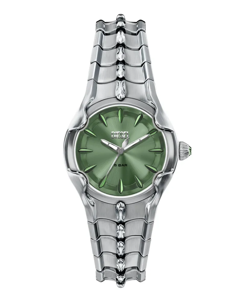 Diesel Vert Edelstahl-Uhr - Uhren - Herren - Silber Silber