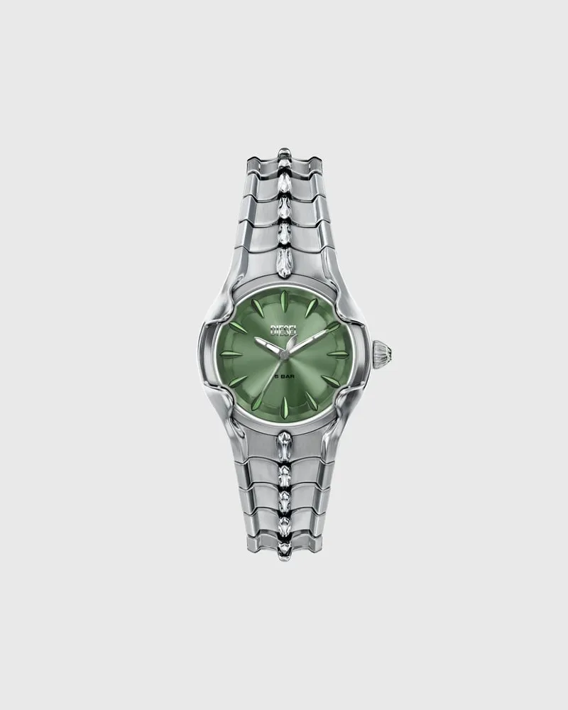 Diesel Vert Edelstahl-Uhr - Uhren - Herren - Silber Silber