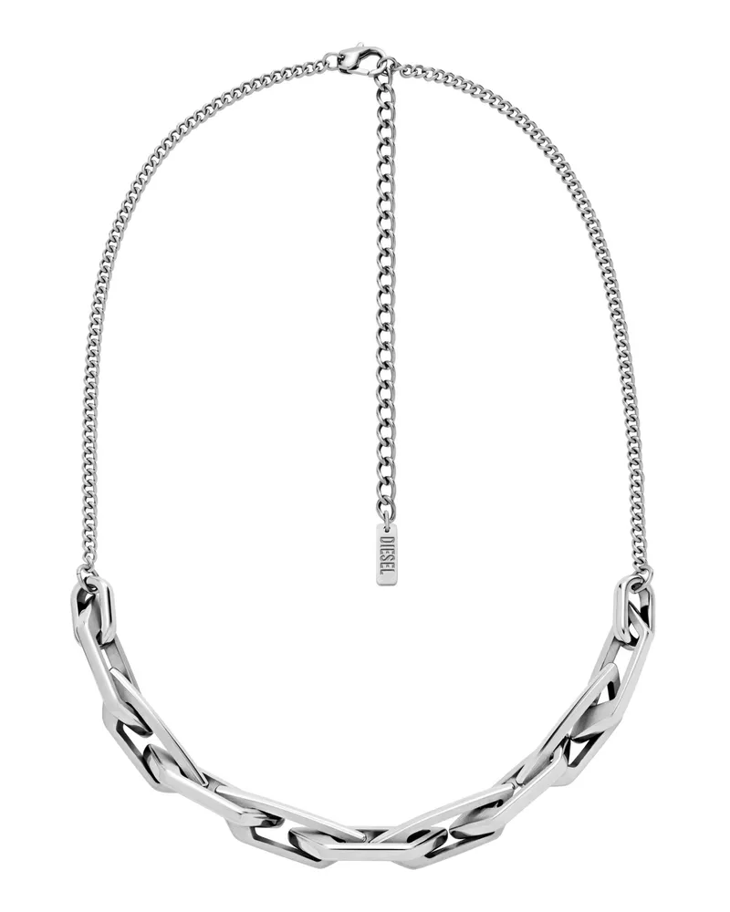 Diesel Halskette aus Edelstahl - Halsketten - Unisex - Silber Silber