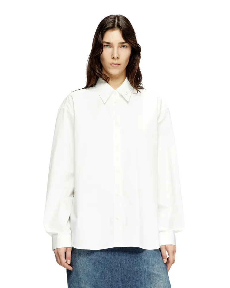 Diesel Boyfriend-Hemd mit Oval D - Hemden - Damen - Weiss Weiss