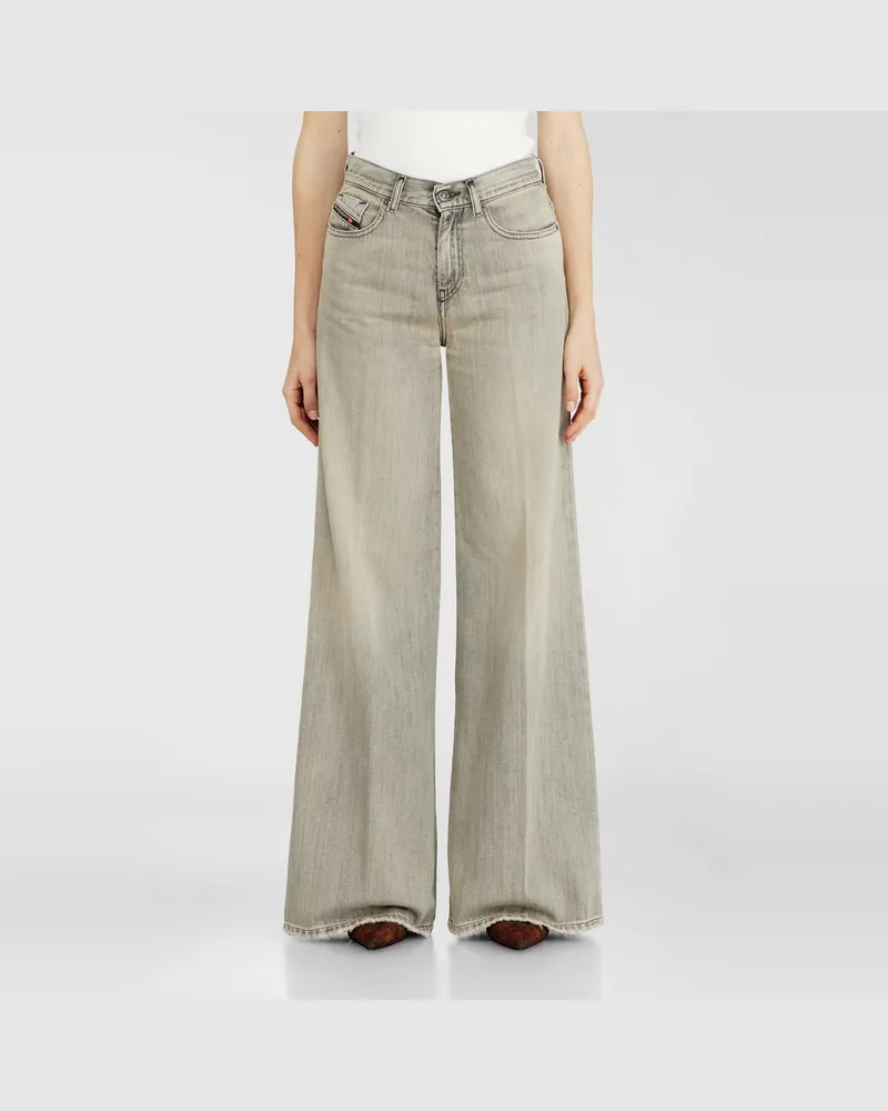 Diesel Flare Jeans Regular Waist 1978 D-Akemi, Grau, Reißverschluss Grau