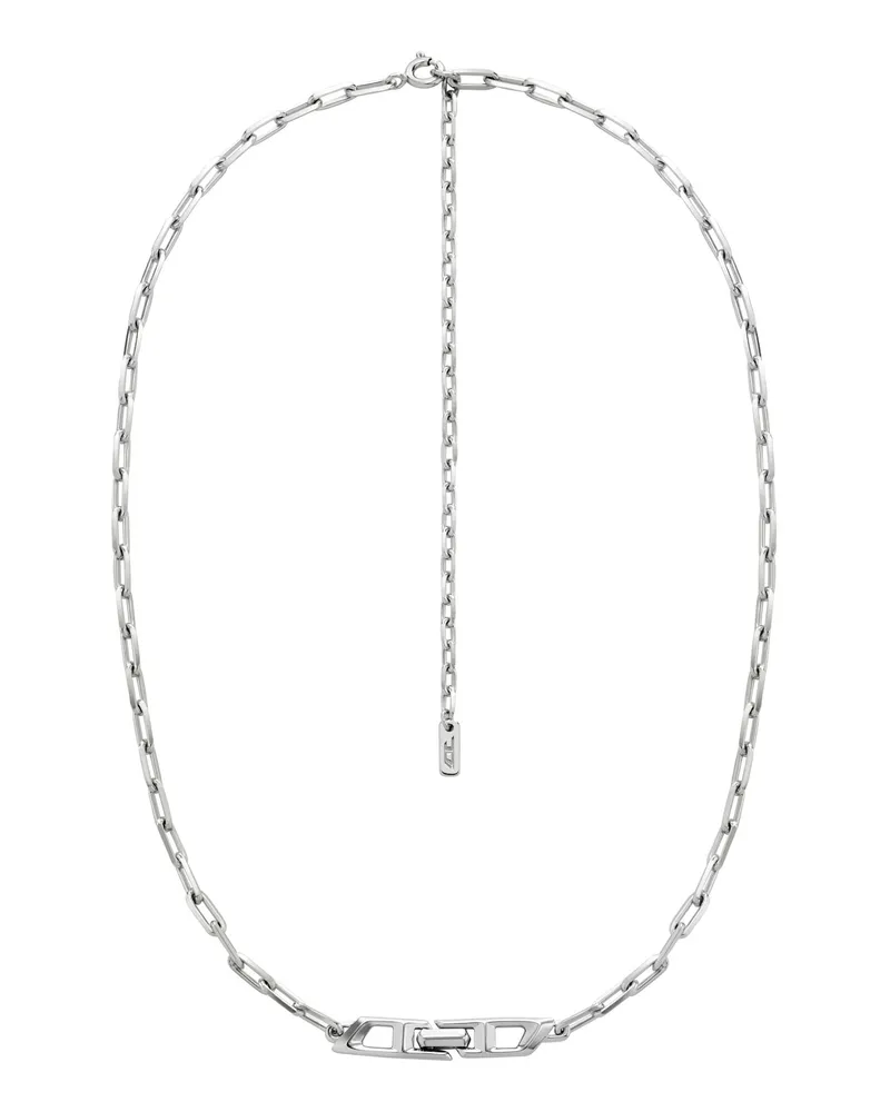 Diesel Halskette aus sterlingsilber mit kette - Halsketten - Unisex - Silber Silber
