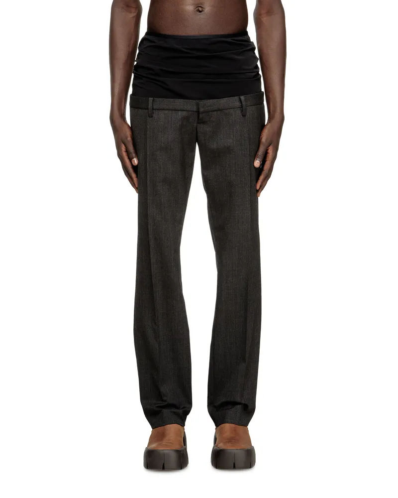 Diesel Hose aus Wolle mit Stretch-Bund - Hosen - Herren - Grau Grau