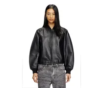 Bomberjacke aus Leder - Lederjacken - Damen - Schwarz