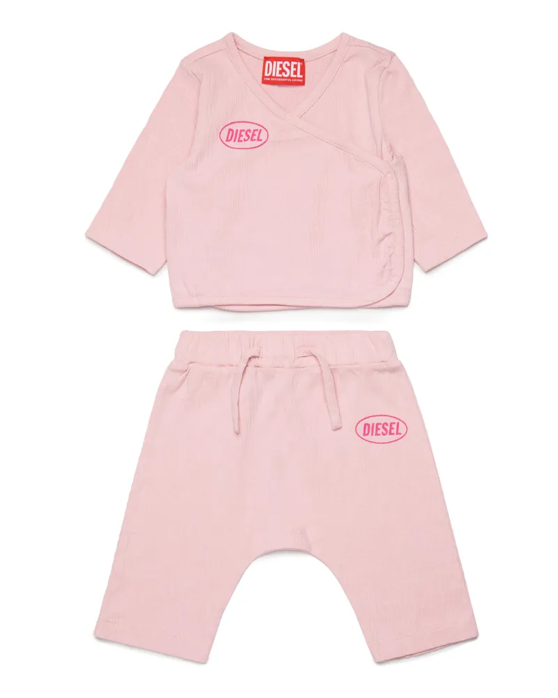 Diesel Strukturiertes Overall-Set aus Baumwolle - Latzhosen - Unisex - Rosa Rosa