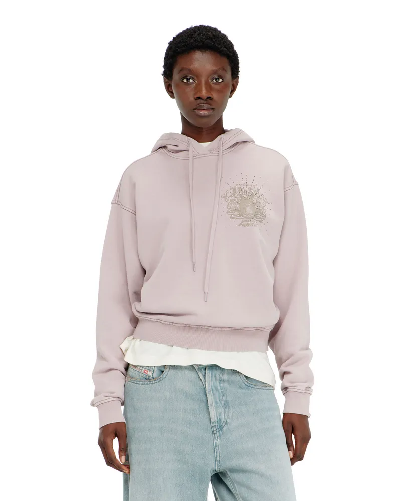 Diesel Hoodie mit Prints und Strasssteinen - Sweatshirts - Damen - Violett Violett