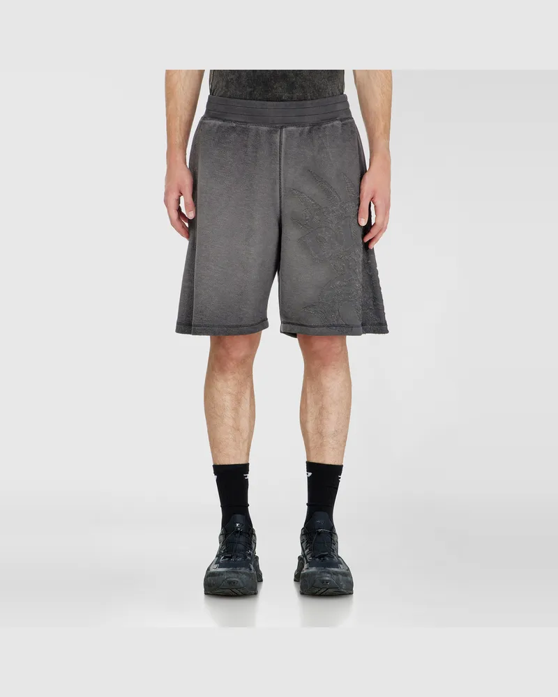 Diesel Sweatshorts mit Dévoré-Motiven - Kurze Hosen - Herren - Grau Grau