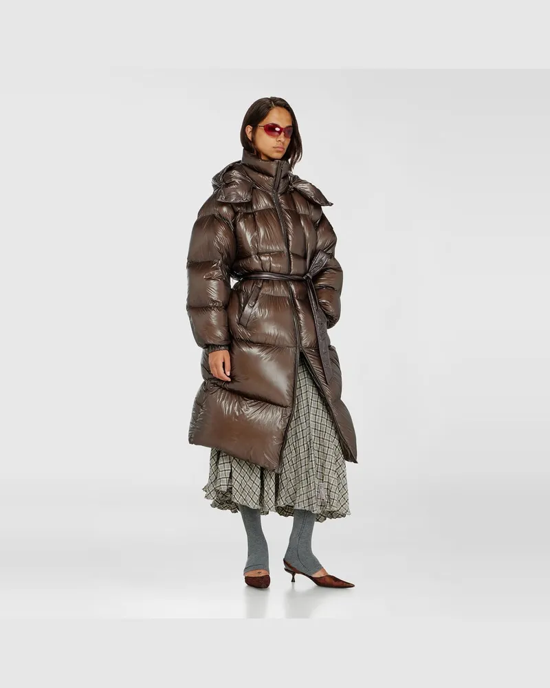 Diesel Daunen-Steppmantel aus ultraleichtem Ripstop - Winterjacken - Damen - Braun Braun