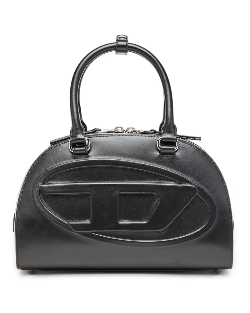 Diesel 1DR Dome-Bowling-Tasche aus Leder - Handtaschen - Damen - Schwarz Schwarz