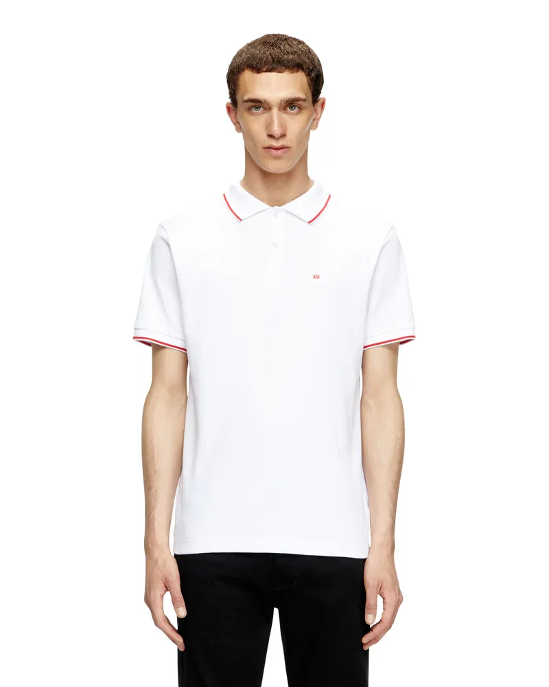 Diesel Poloshirt mit Diesel-Microstickerei - Polohemden - Herren - Weiss Weiss