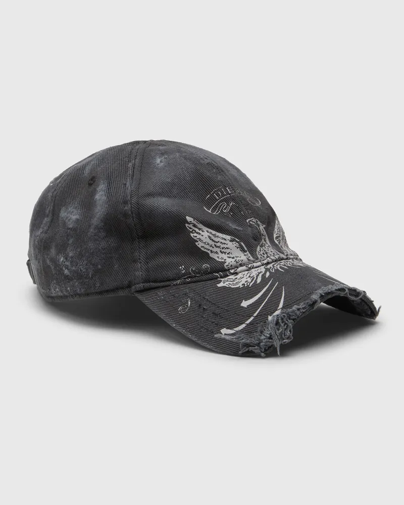 Diesel Vielgetragene Basecap mit Phoenix-Print - Hüte - Herren - Schwarz Schwarz