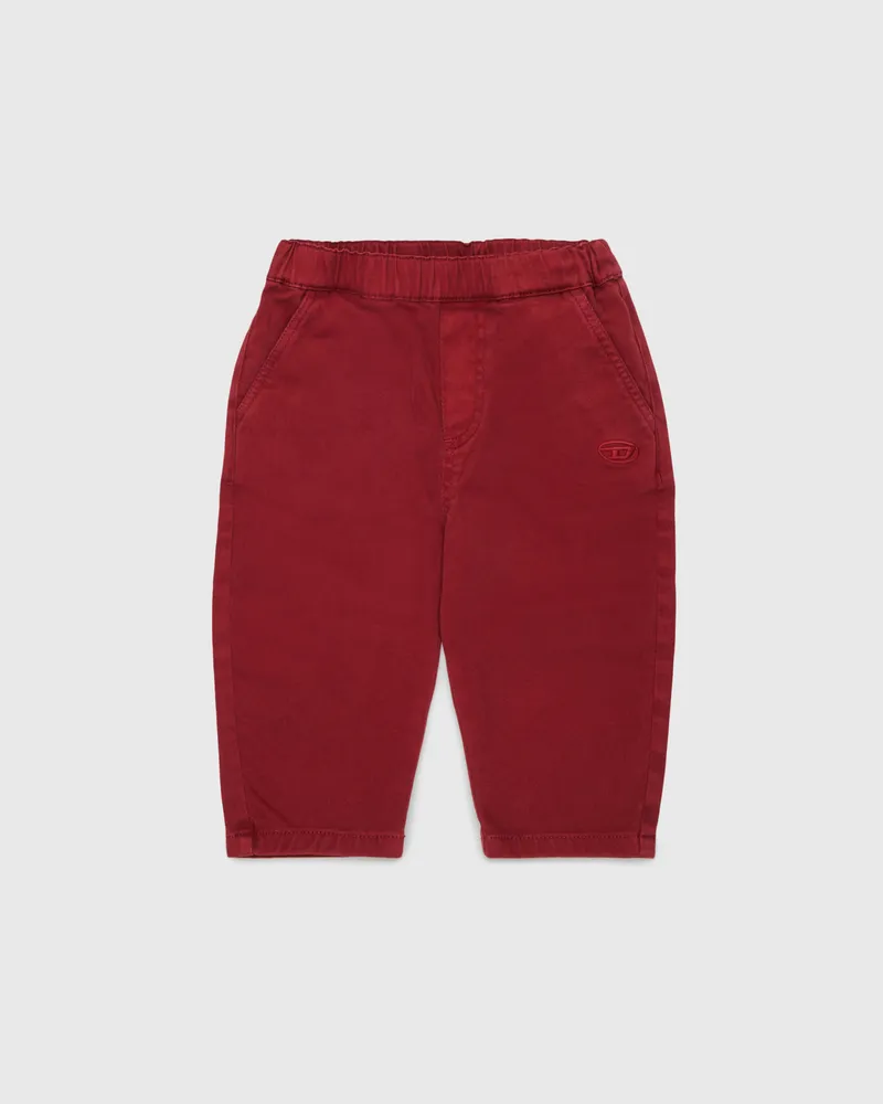 Diesel Baumwollhose mit Oval D Stickerei - Hosen - Damen - Rot Rot