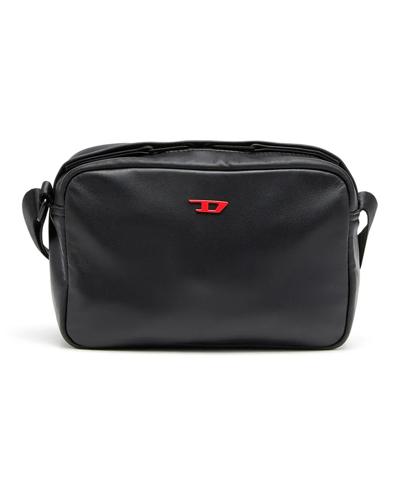 Diesel Rave-Camera Bag aus Nappaleder - Schultertaschen - Herren - Schwarz Schwarz