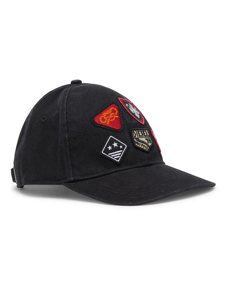 Diesel Baseballcap mit bestickten patches - Hüte - Herren - Schwarz Schwarz