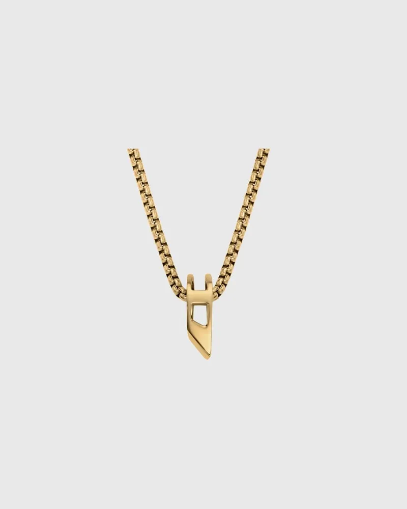 Diesel Edelstahl-Anhänger-Halskette - Halsketten - Unisex - Gold Gold