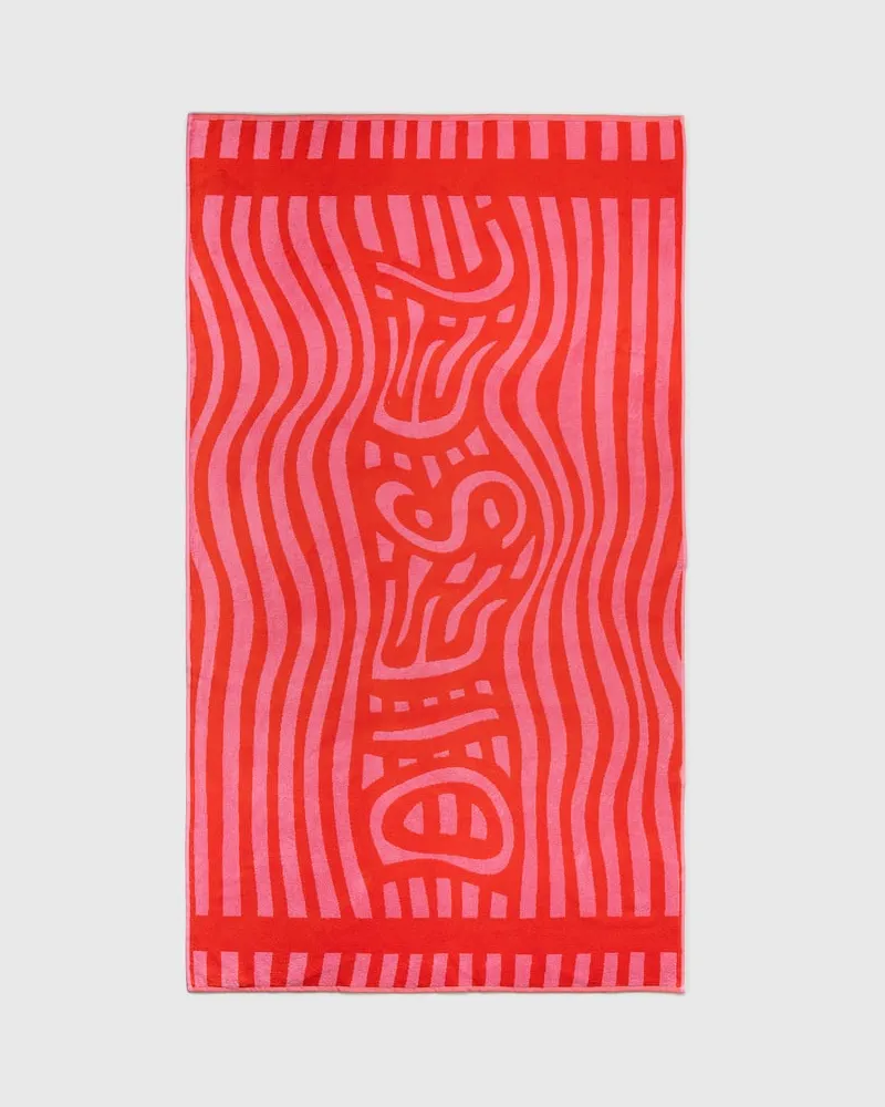 Diesel Frotteehandtuch 100x180 cm - Bath - Unisex - Rot Rot
