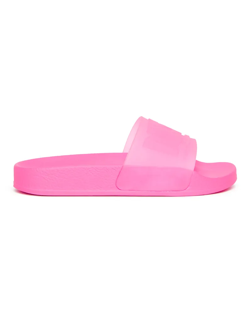 Diesel Pool-Slides aus semitransparentem Gummi - Schuhe - Unisex - Rosa Rosa