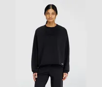 Aufgerautes Sweatshirt mit offener Kante - Oberteile - Damen - Schwarz