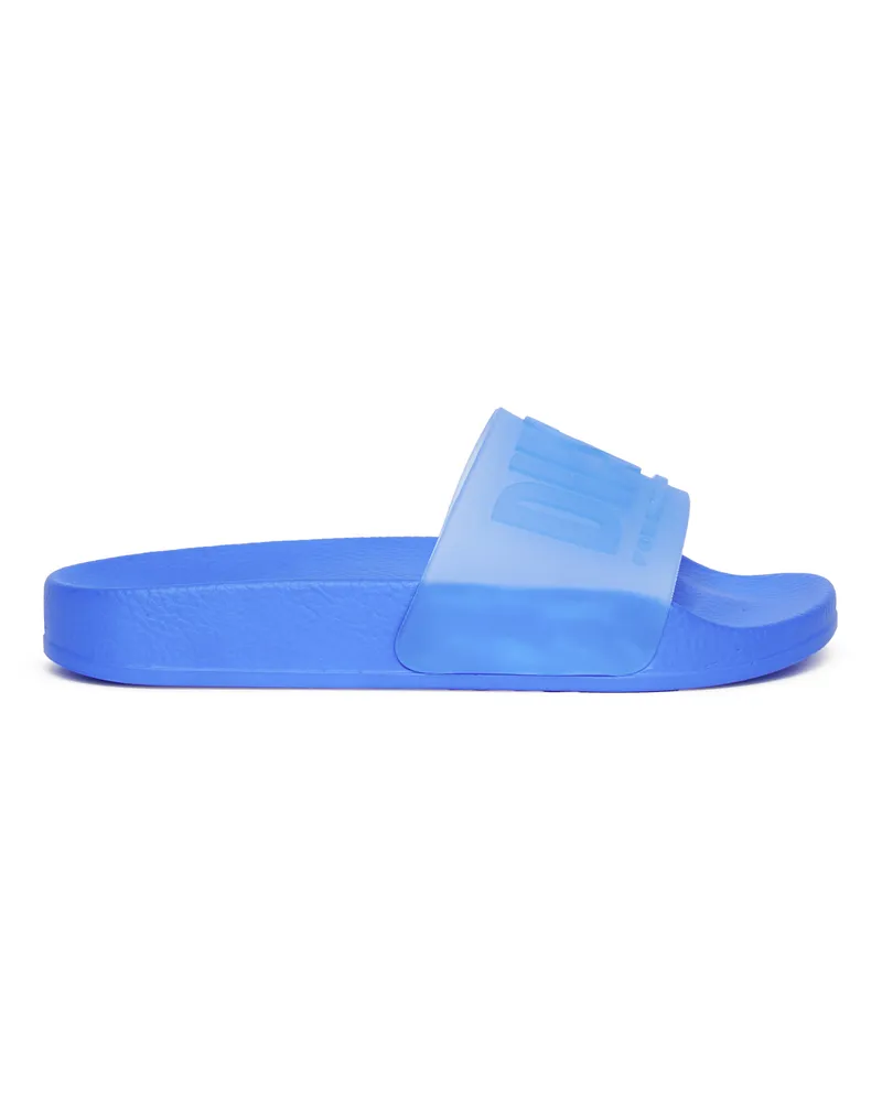 Diesel Pool-Slides aus semitransparentem Gummi - Schuhe - Unisex - Blau Blau