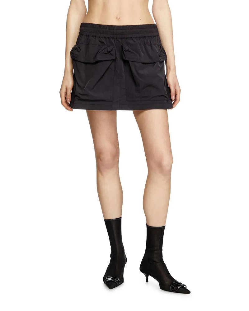 Diesel Knitter-Mini-Rock mit Utility-Taschen - Röcke - Damen - Schwarz Schwarz