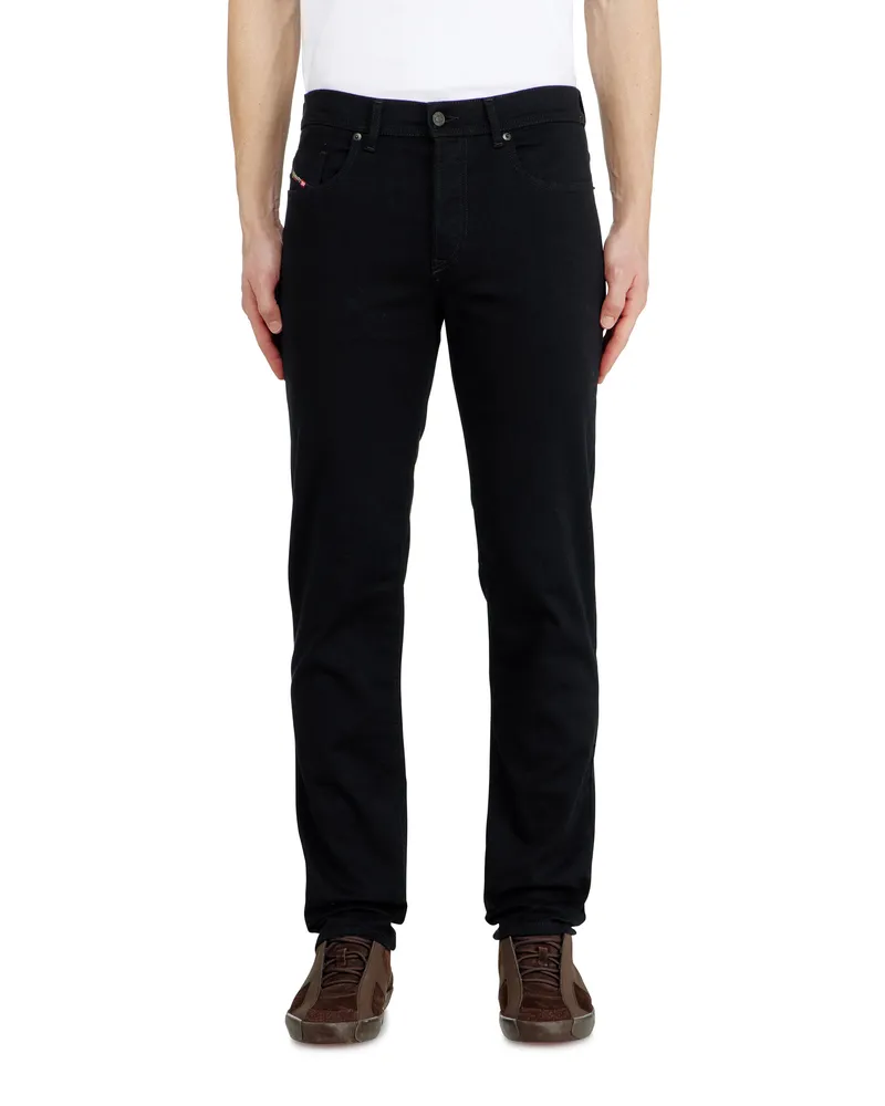 Diesel Regular Jeans Low Waist 1985 Larkee, Schwarz/Dunkelgrau, Knopfverschluss Schwarz