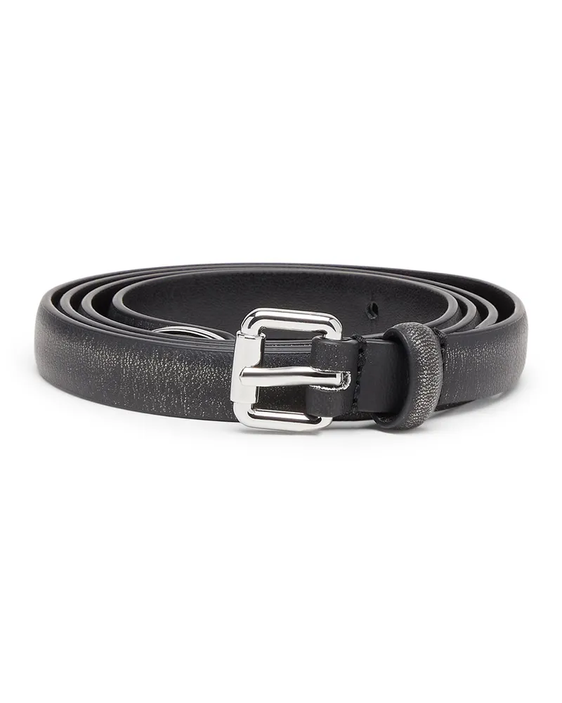 Diesel 1.4 cm Gürtel mit schmaler Schnalle - Gürtel - Damen - Schwarz Schwarz